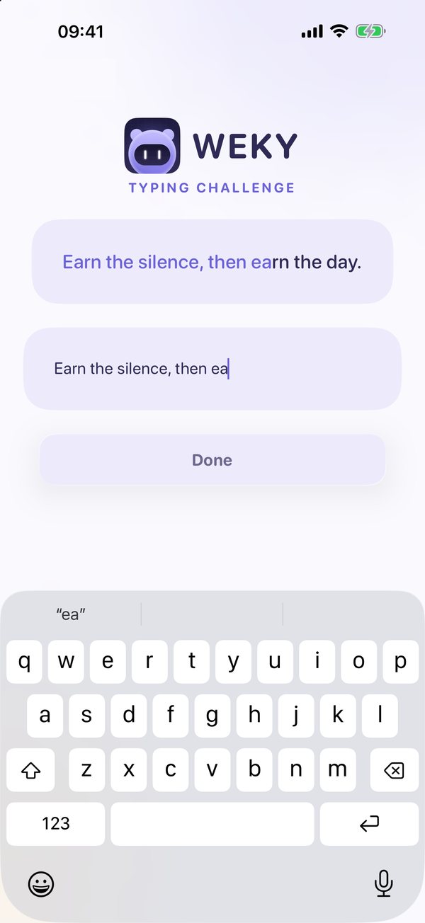 Typing Challenge: no autocorrect