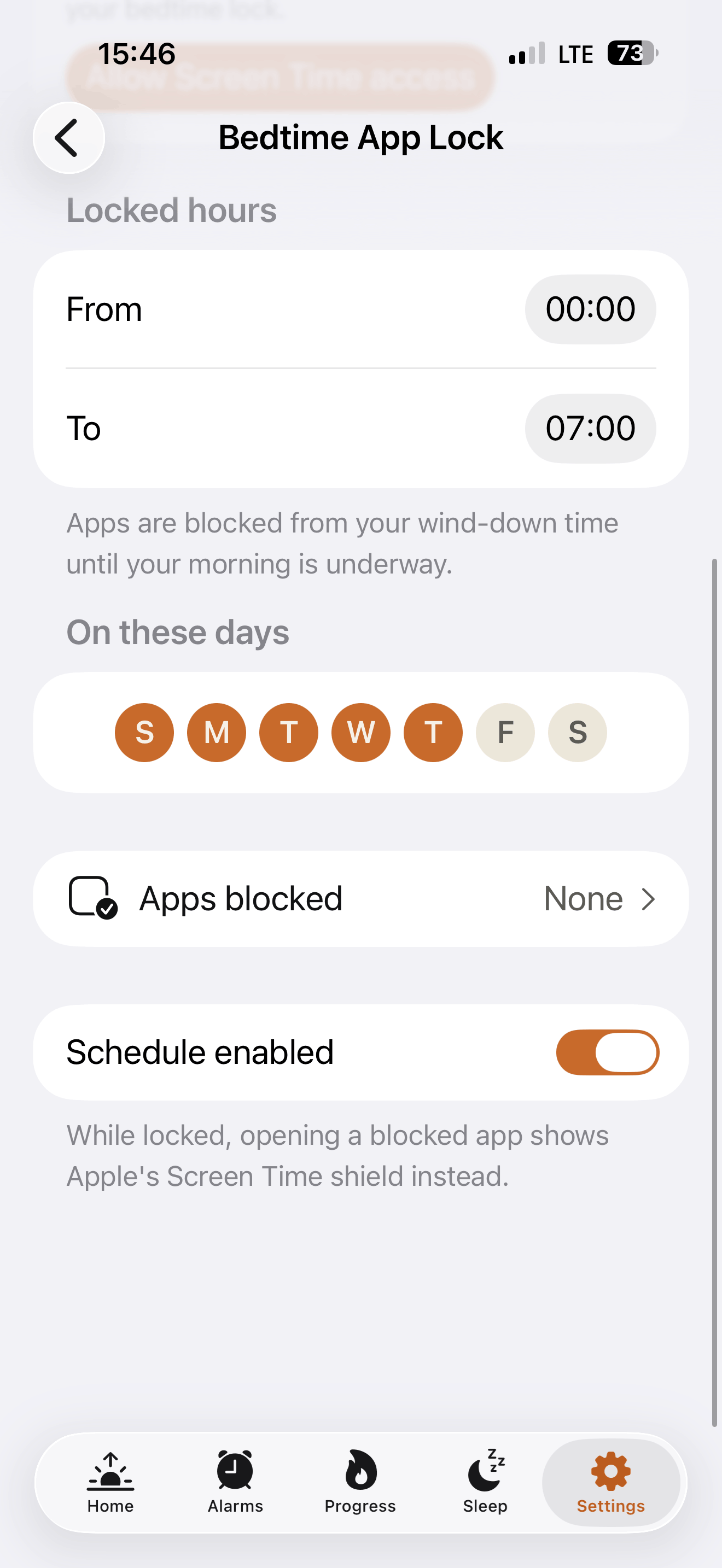 Weky bedtime app lock schedule